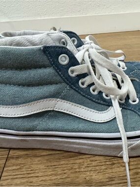 VANS Shoes Sneakers Skate W8.5 M7 Denim Color and White High Tops